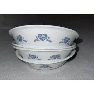 5.25" Fruit/Dessert Bowls Blue Country Hearts Corelle By Corning Set Of 4